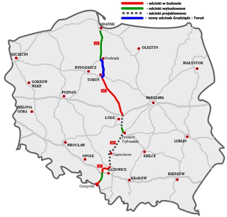 Ile kilometrów ma autostrada A1? Zaskakujące fakty o trasie